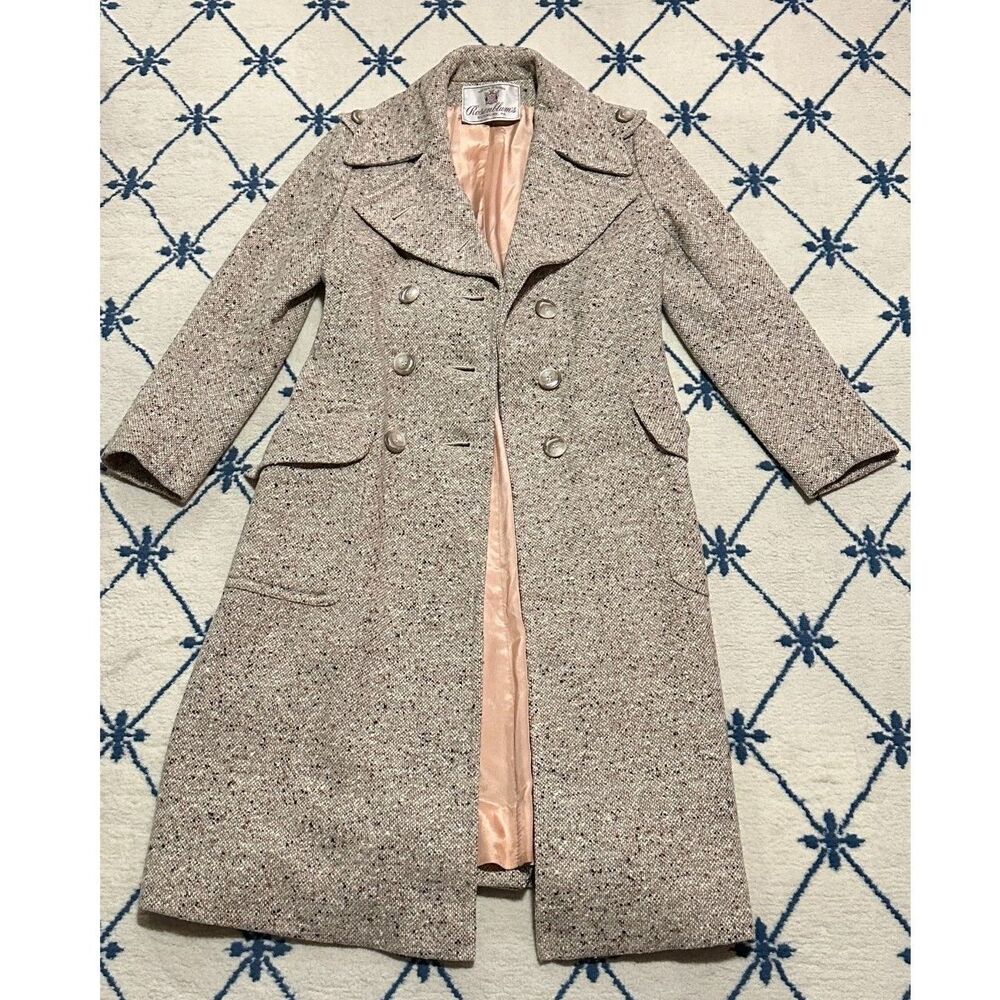 Vintage 1960s Rosenblum's x Jill Jr. Multicolored Wool Blend Princess Coat
